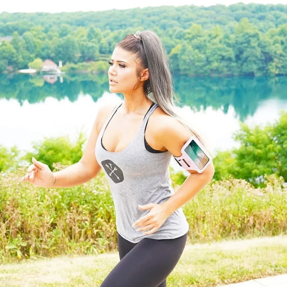 TRIBE RUNNING PHONE HOLDER SPORTS ARMBAND. IPHONE CELLPHONE ARM BAND FOR WOMEN &